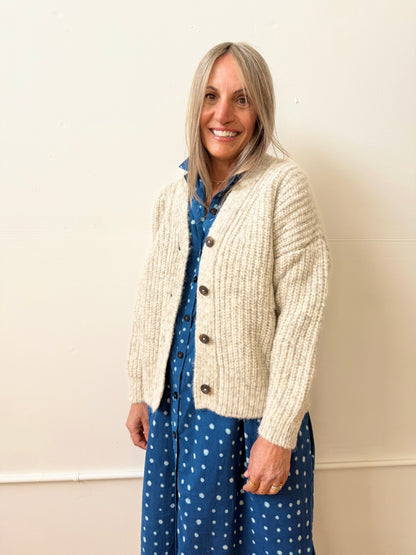 Silver Gaston Cardigan, Undyed Alpaca