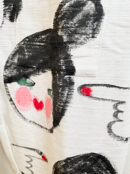 #86 Hand-painted Textured Jumpsuit size M/L