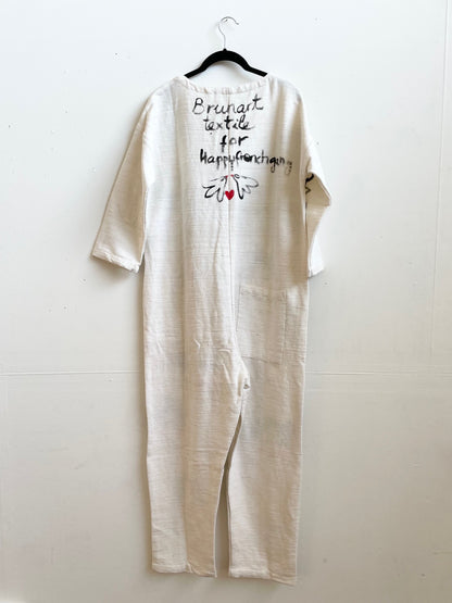 #86 Hand-painted Textured Jumpsuit size M/L