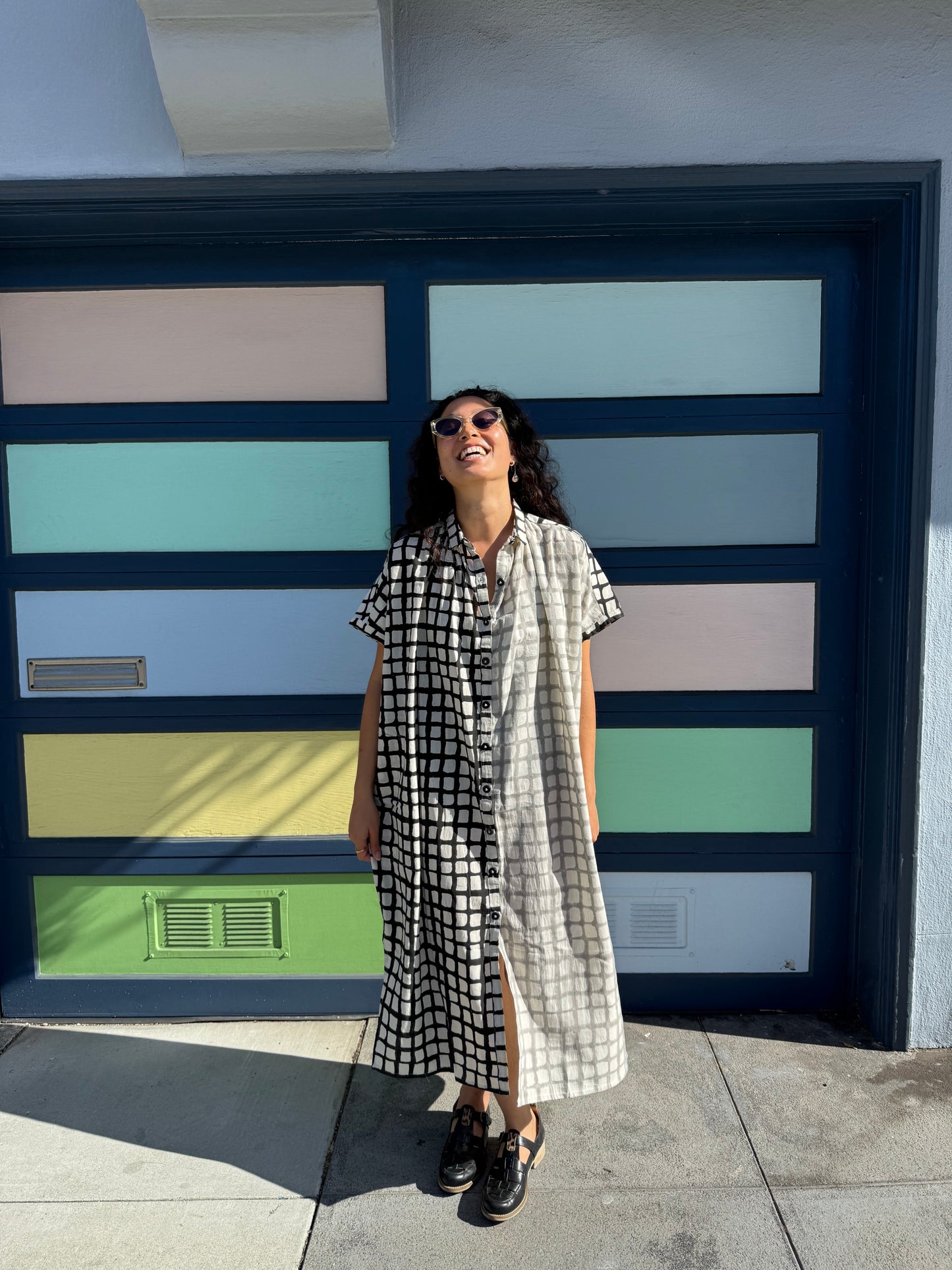 Elise Black and Grey Grid