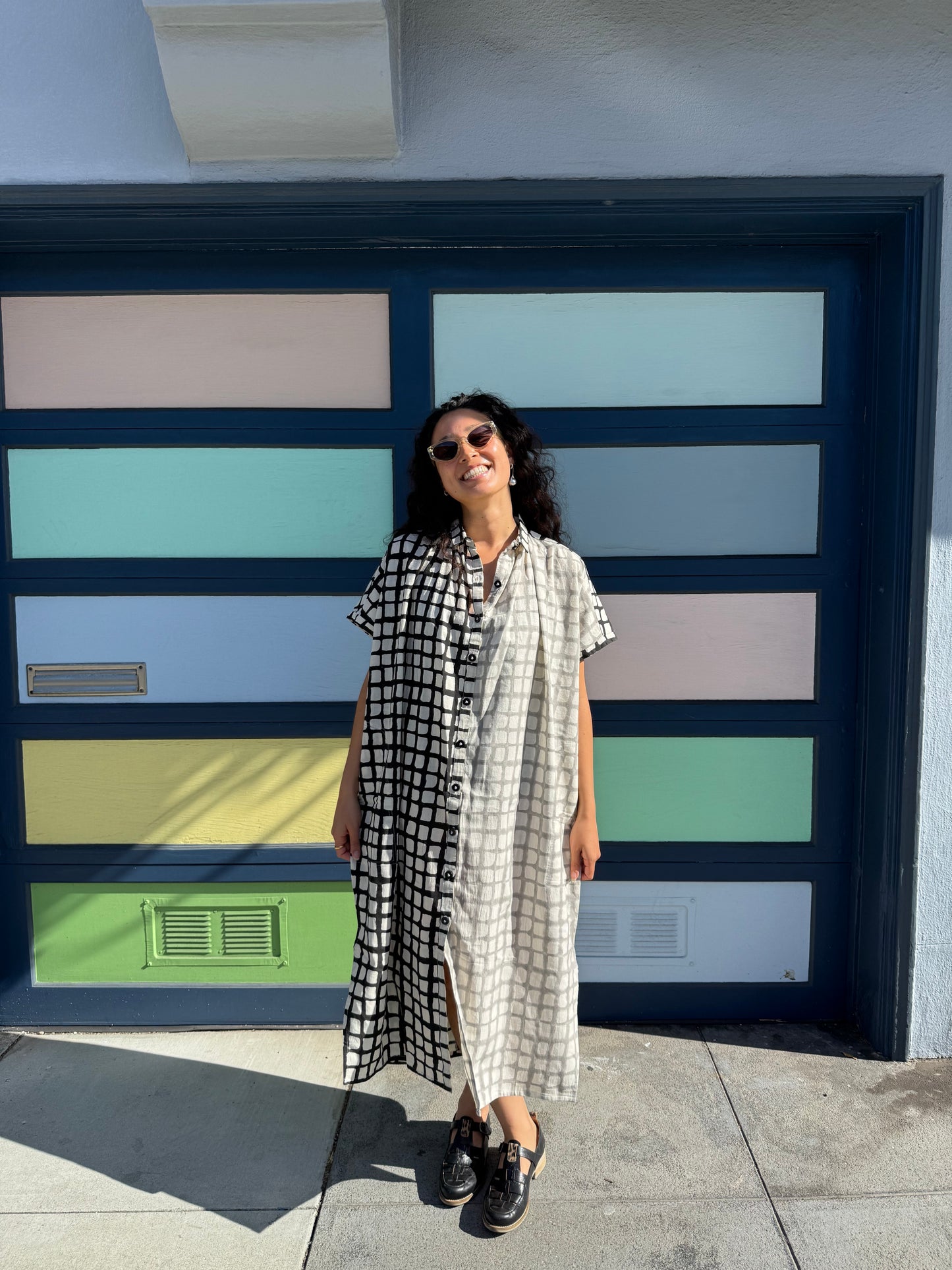 Elise Black and Grey Grid