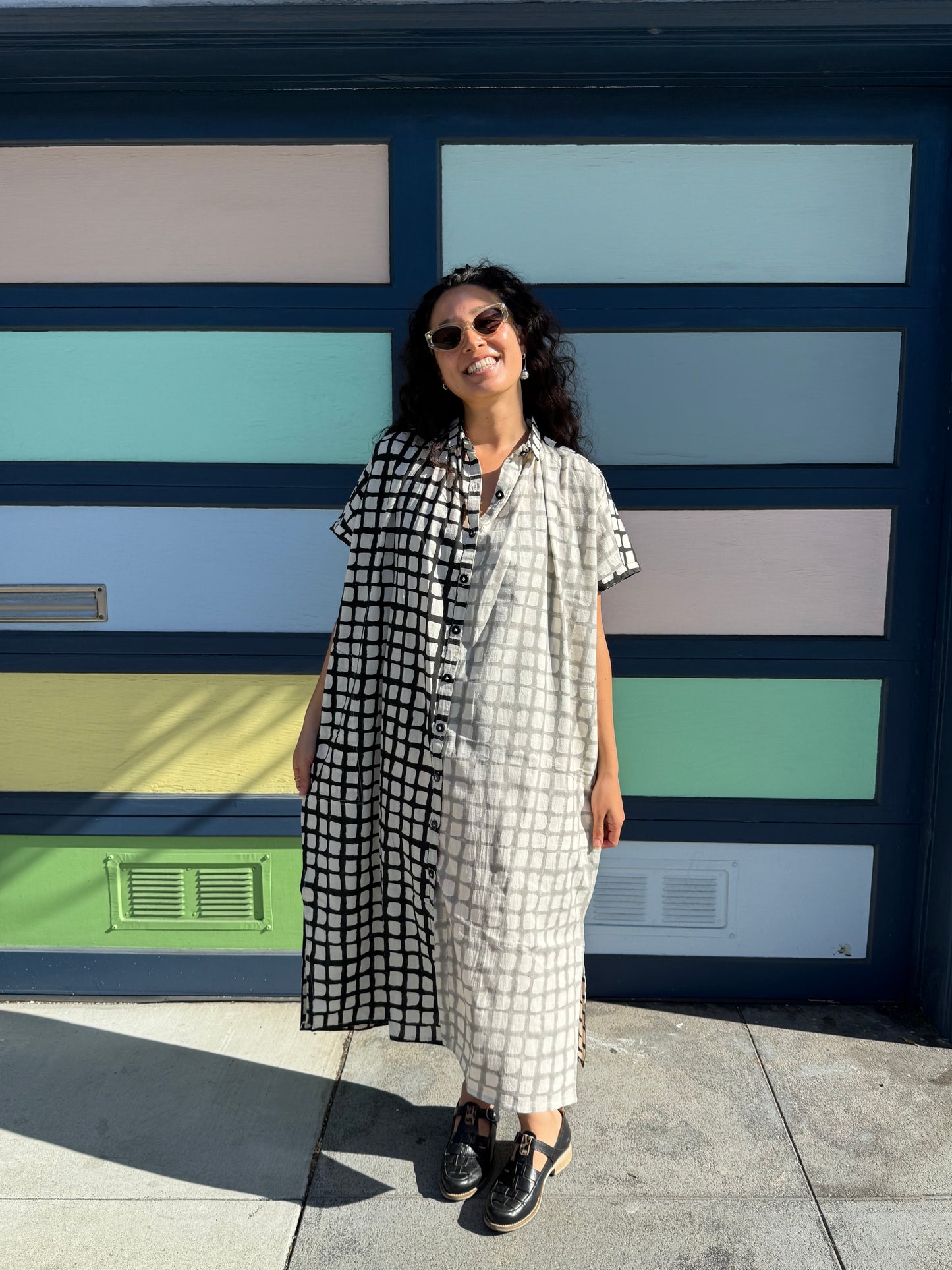 Elise Black and Grey Grid