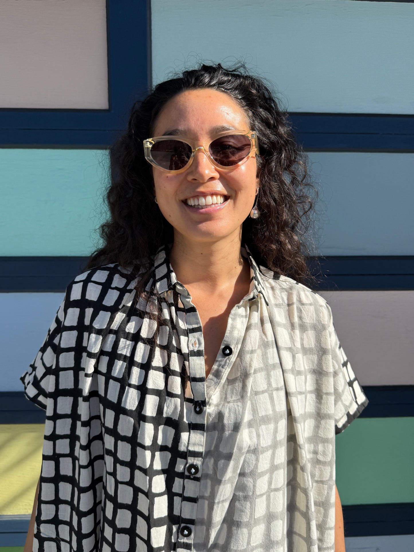 Elise Black and Grey Grid