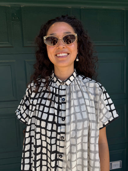 Elise Black and Grey Grid