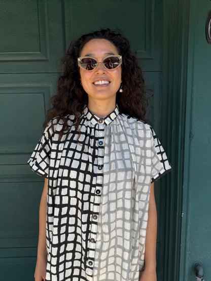 Elise Black and Grey Grid