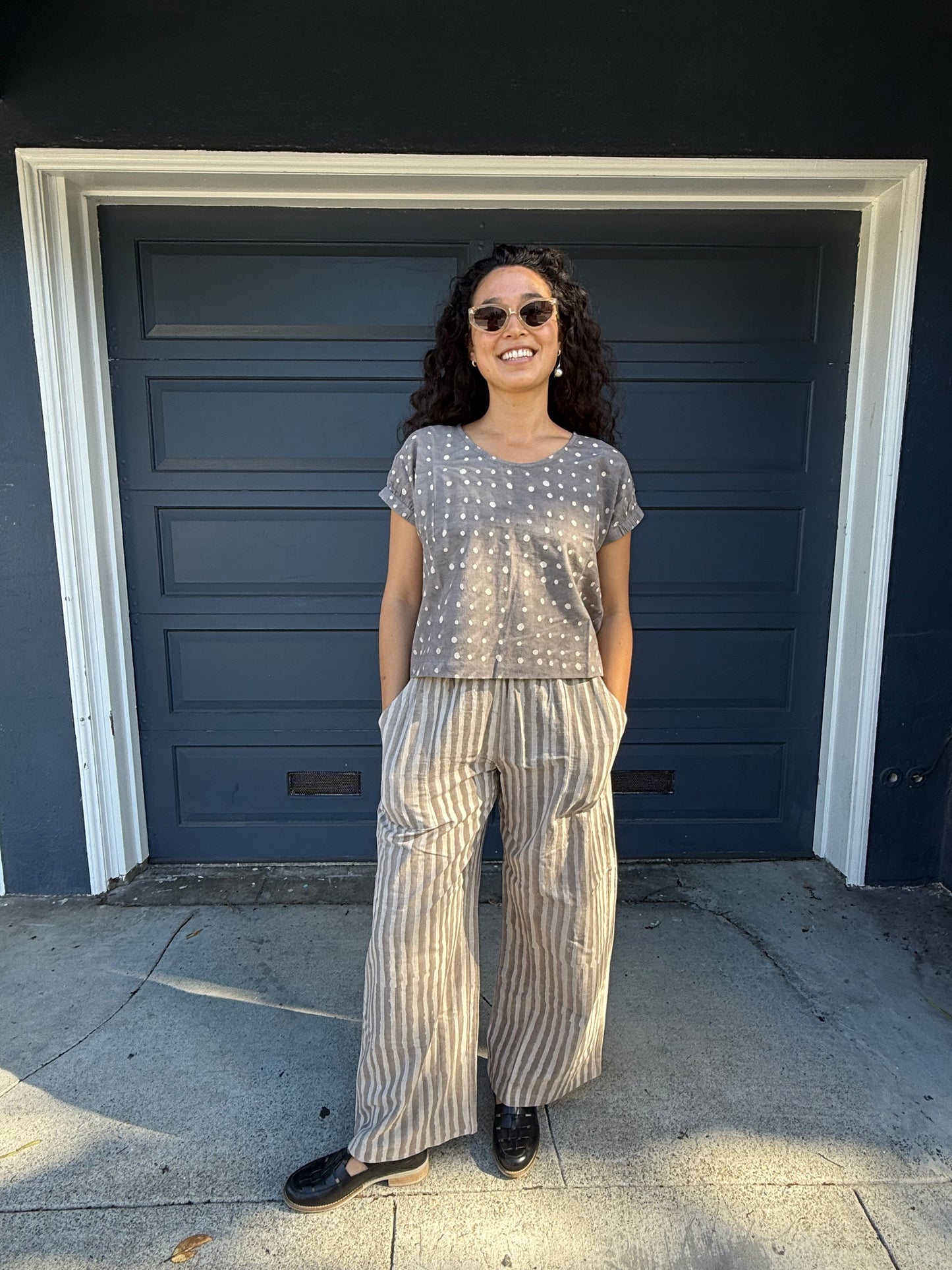 Zelia Grey Dots - Natural Variation