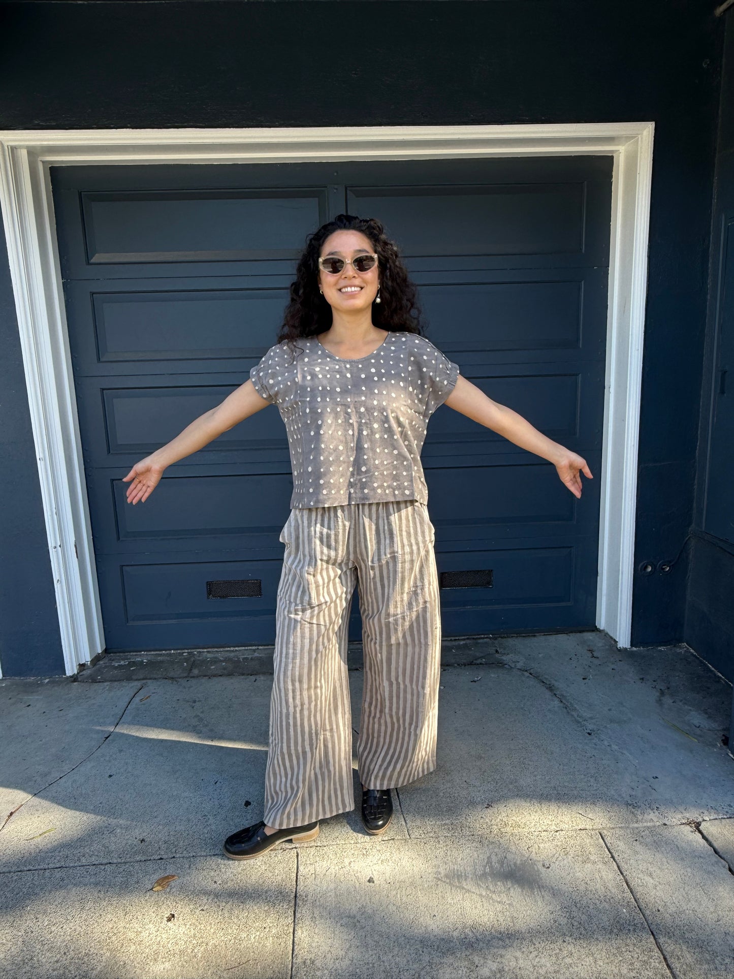 Zelia Grey Dots - Natural Variation