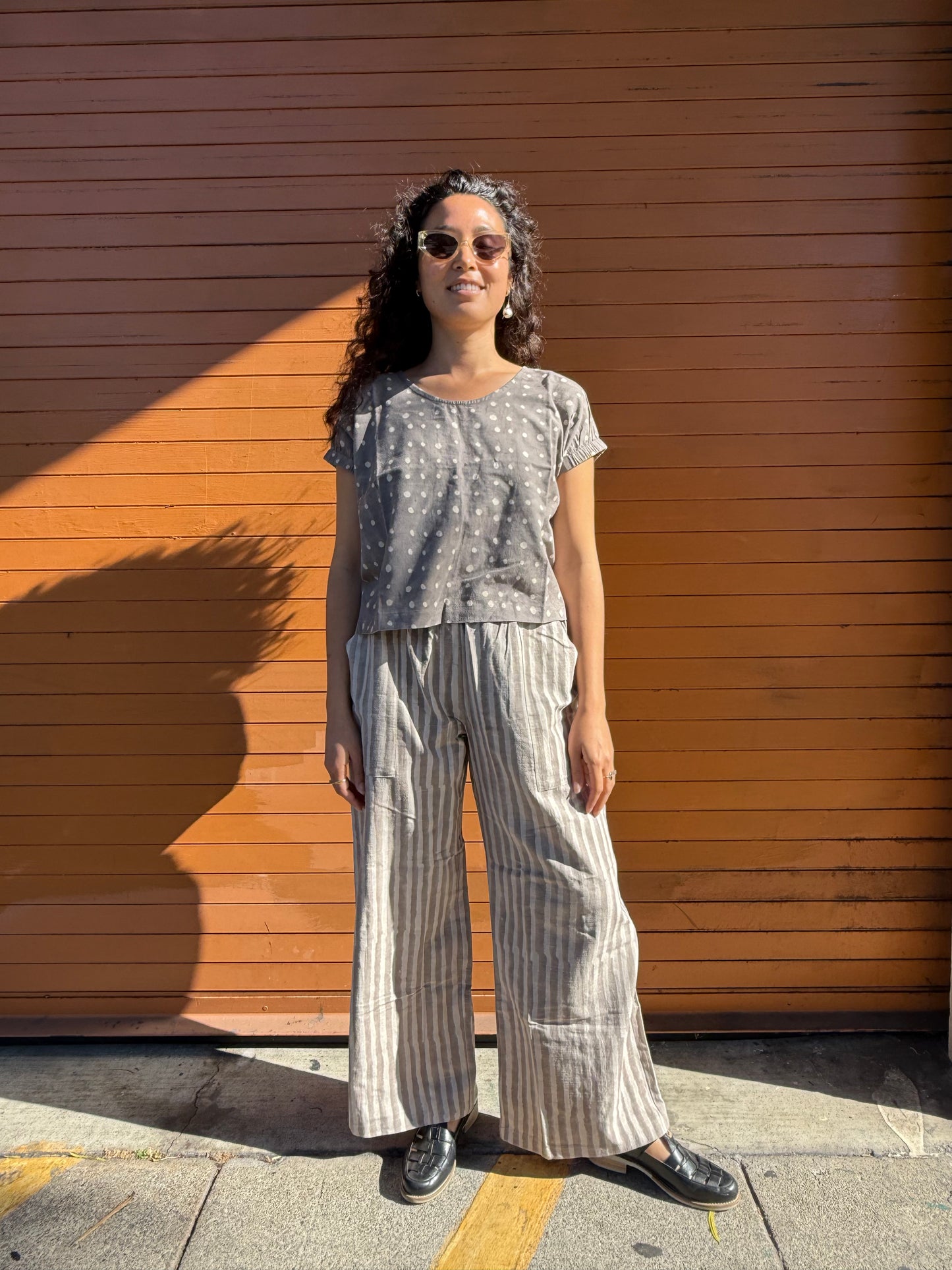 Zelia Grey Dots - Natural Variation