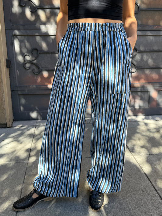 Omar Black and Blue Stripes