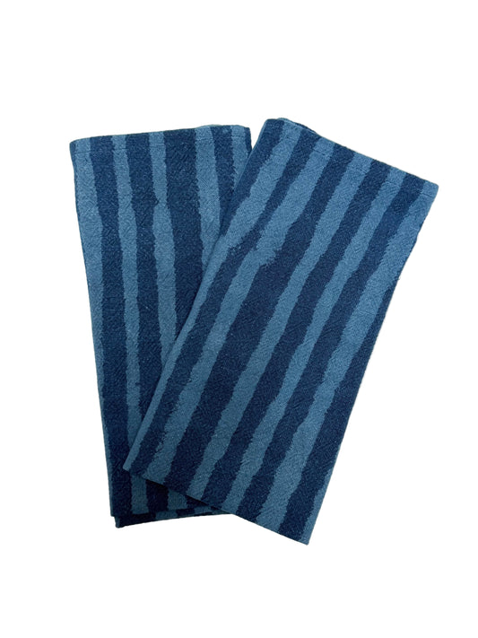 Dark Stripe Napkins - Set of 2