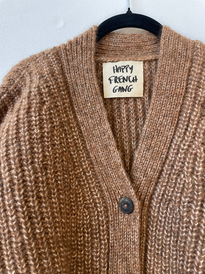 Caramel Gaston Cardigan, Undyed Aplaca
