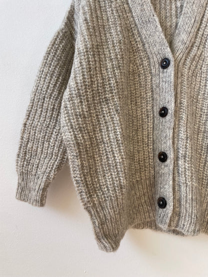 Silver Gaston Cardigan, Undyed Alpaca