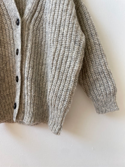 Silver Gaston Cardigan, Undyed Alpaca