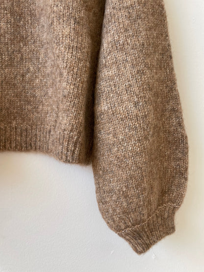 Hand-loomed Camel Félix Sweater, Undyed Alpaca