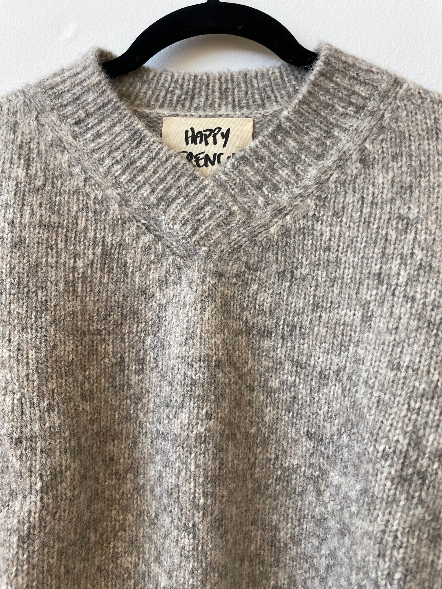 Hand-loomed Silver Félix Sweater, Undyed Alpaca