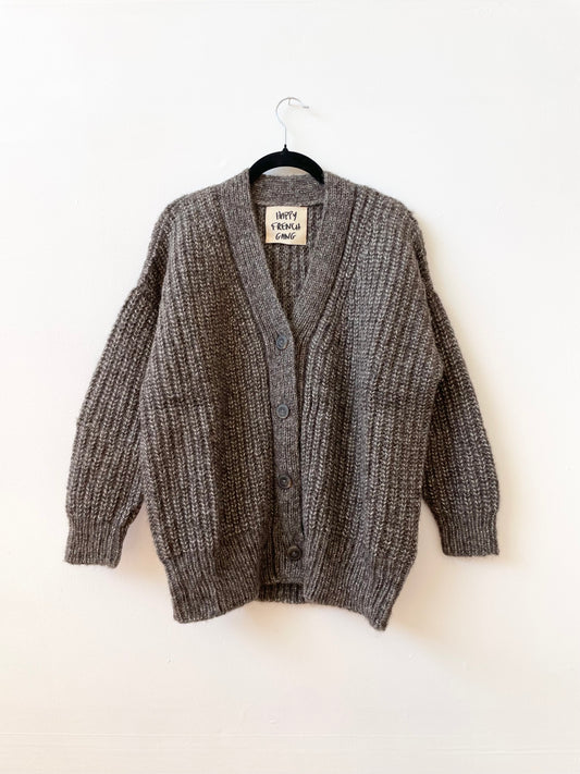 Graphite Gaston Cardigan, Undyed Alpaca