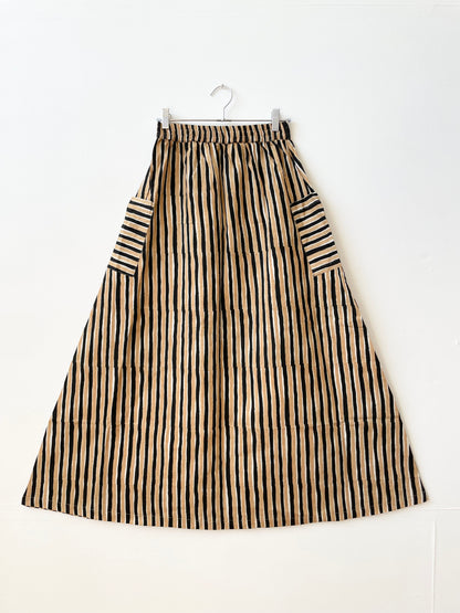 Tilda Skirt Black & Camel