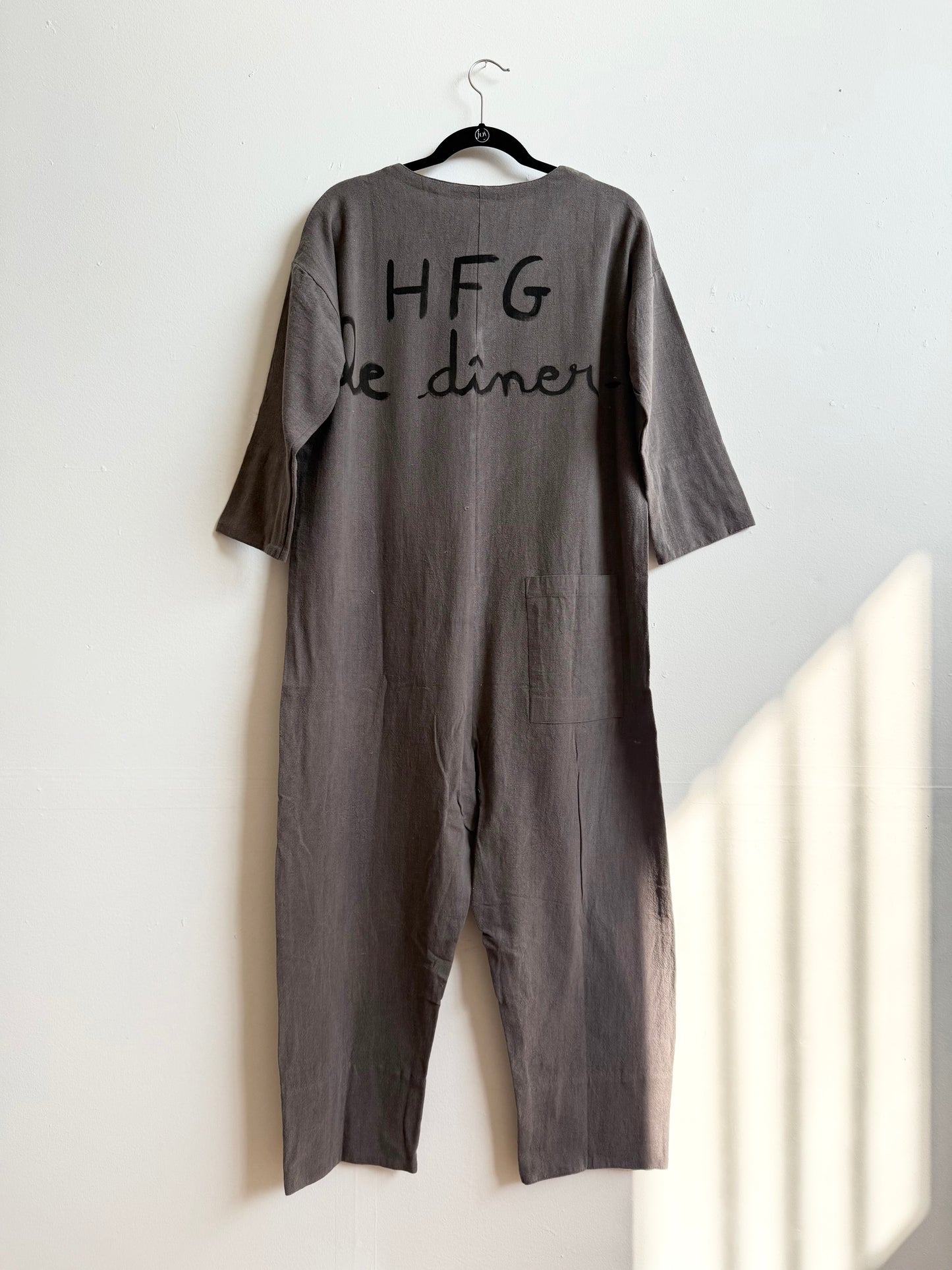 #102 Hand-painted Jumpsuit M/L - Le dîner