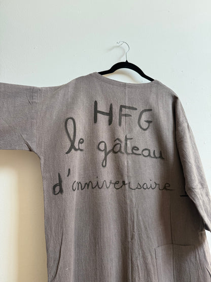 #104 Hand-painted Jumpsuit M/L - Le gâteau d'anniversaire