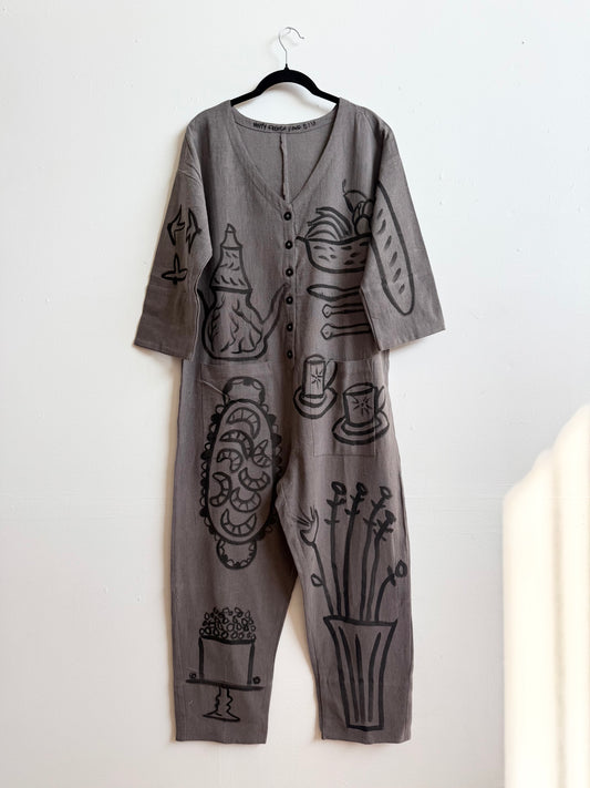 #105 Hand-painted Jumpsuit S/M - Le goûter