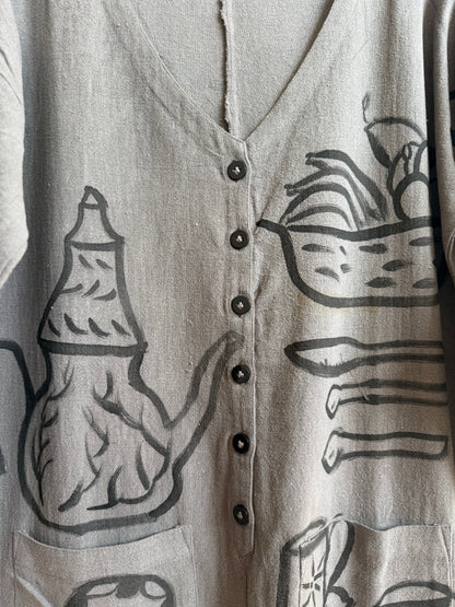 #105 Hand-painted Jumpsuit S/M - Le goûter