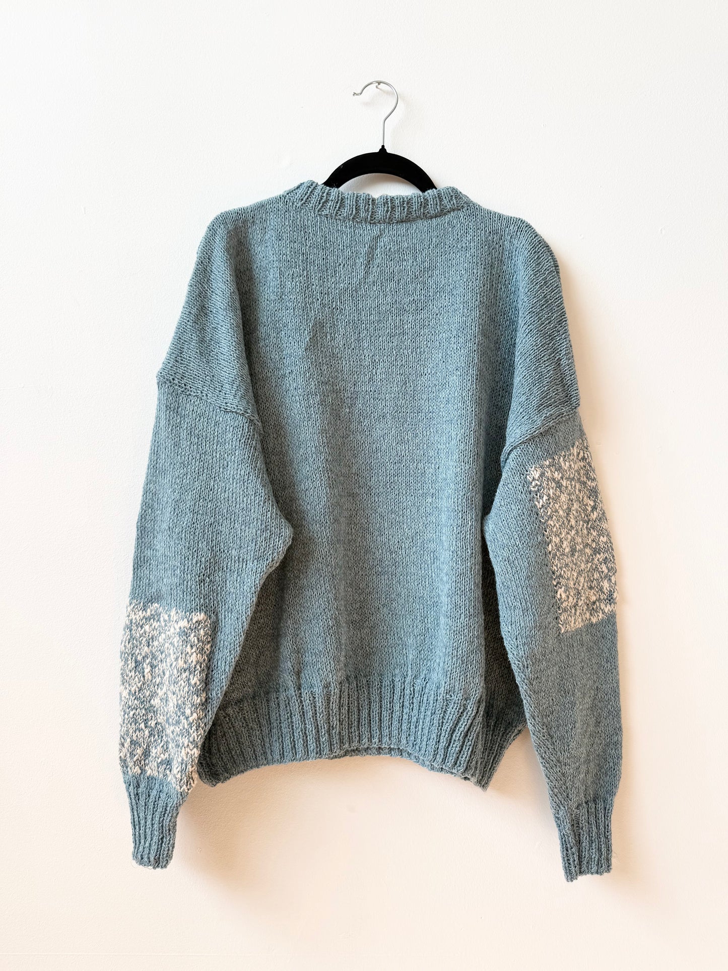 Carré Wool Sweater Blue & White