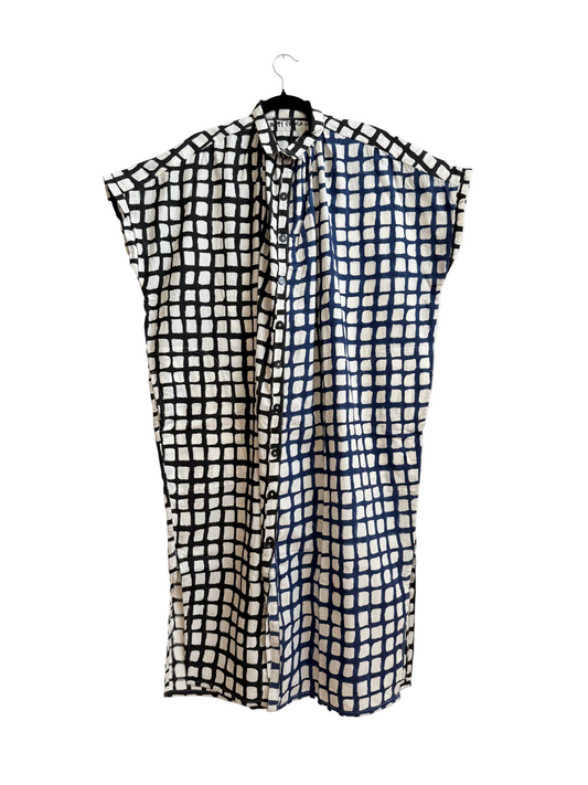 Elise Grid Black and Blue