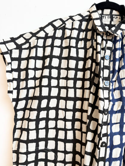 Elise Grid Black and Blue