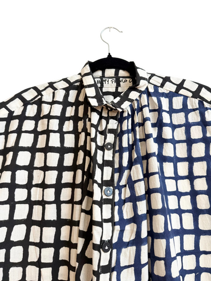 Elise Grid Black and Blue