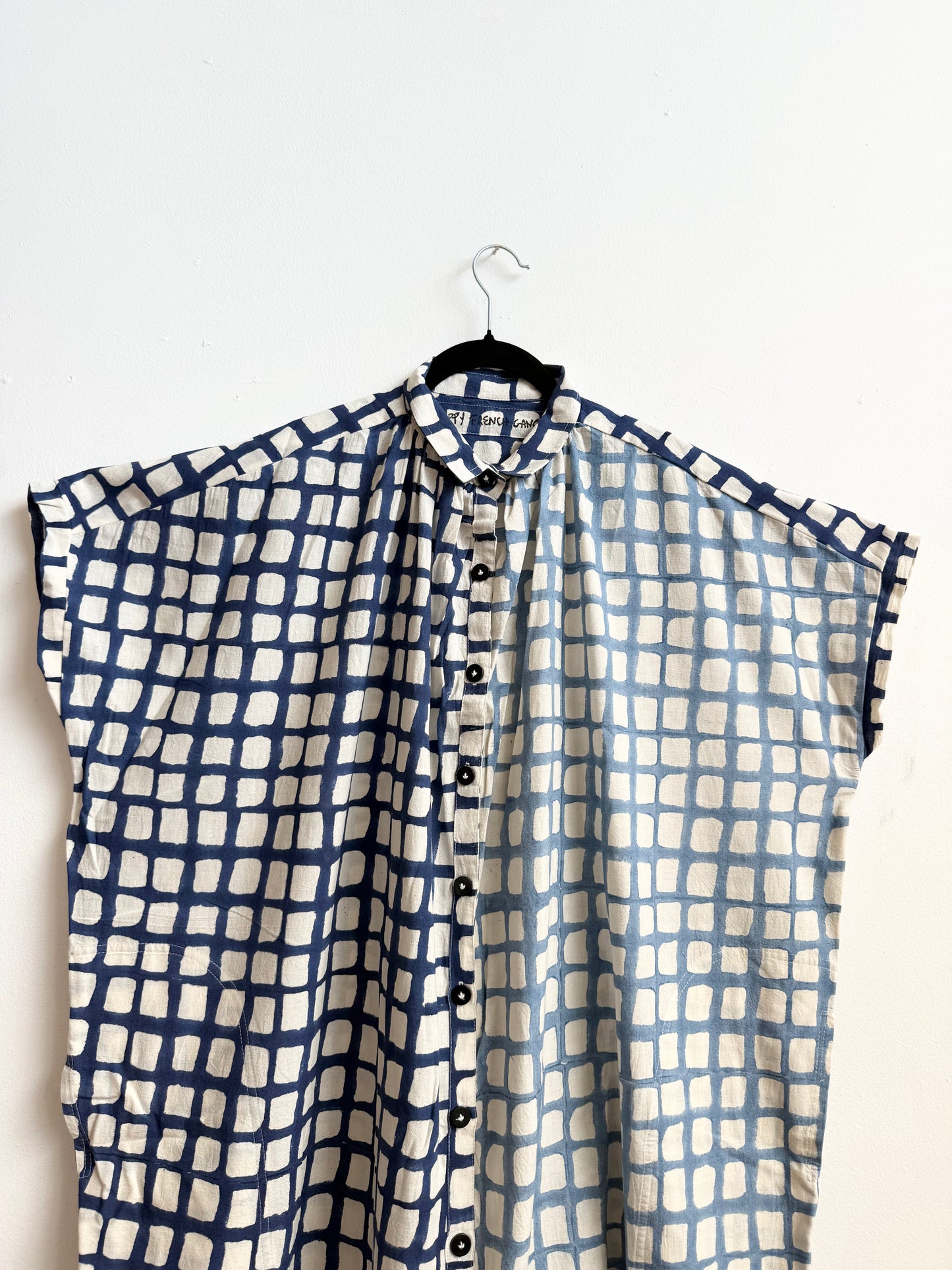 Elise Grid Dark & Light Blue