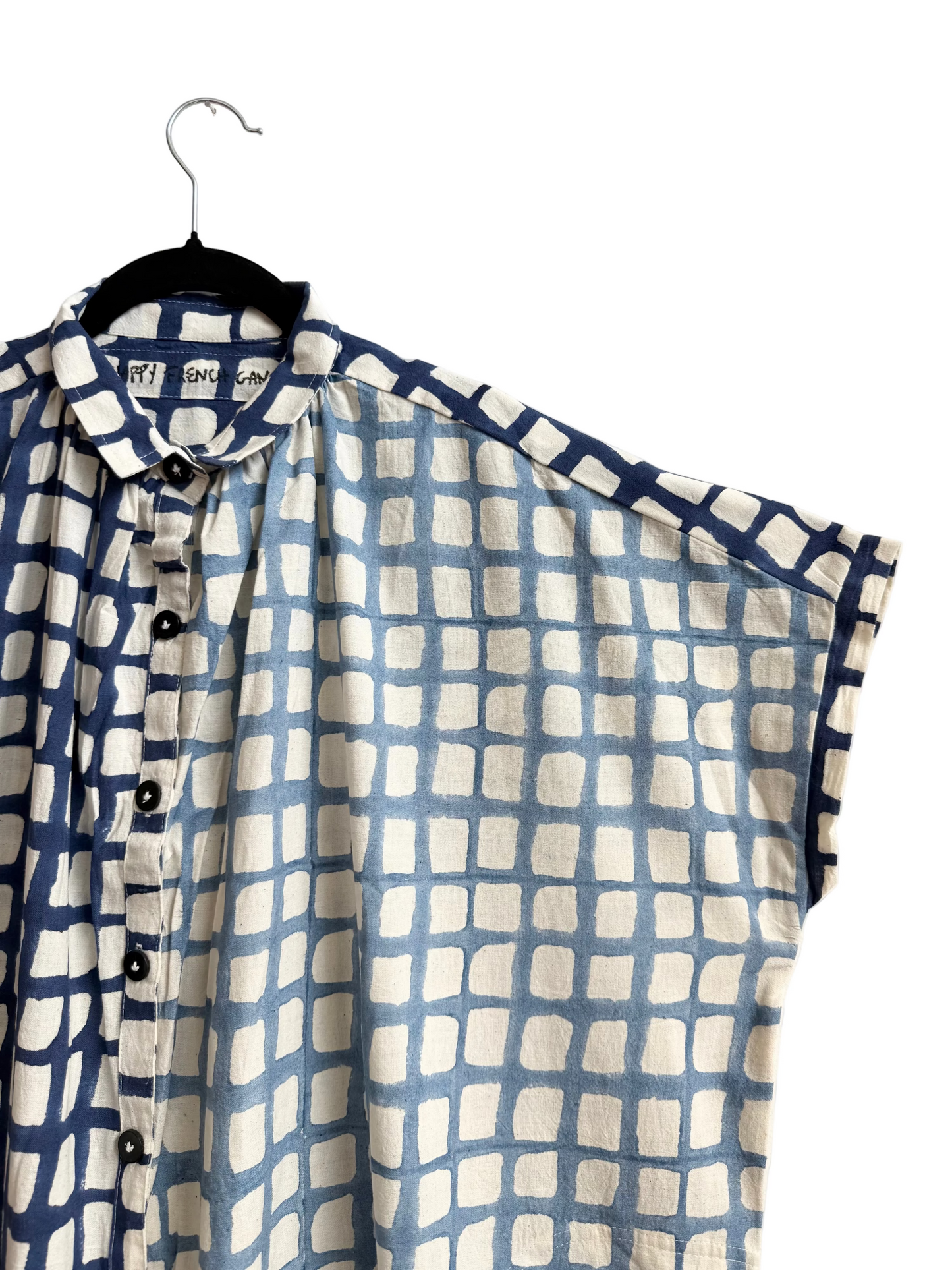 Elise Grid Dark & Light Blue