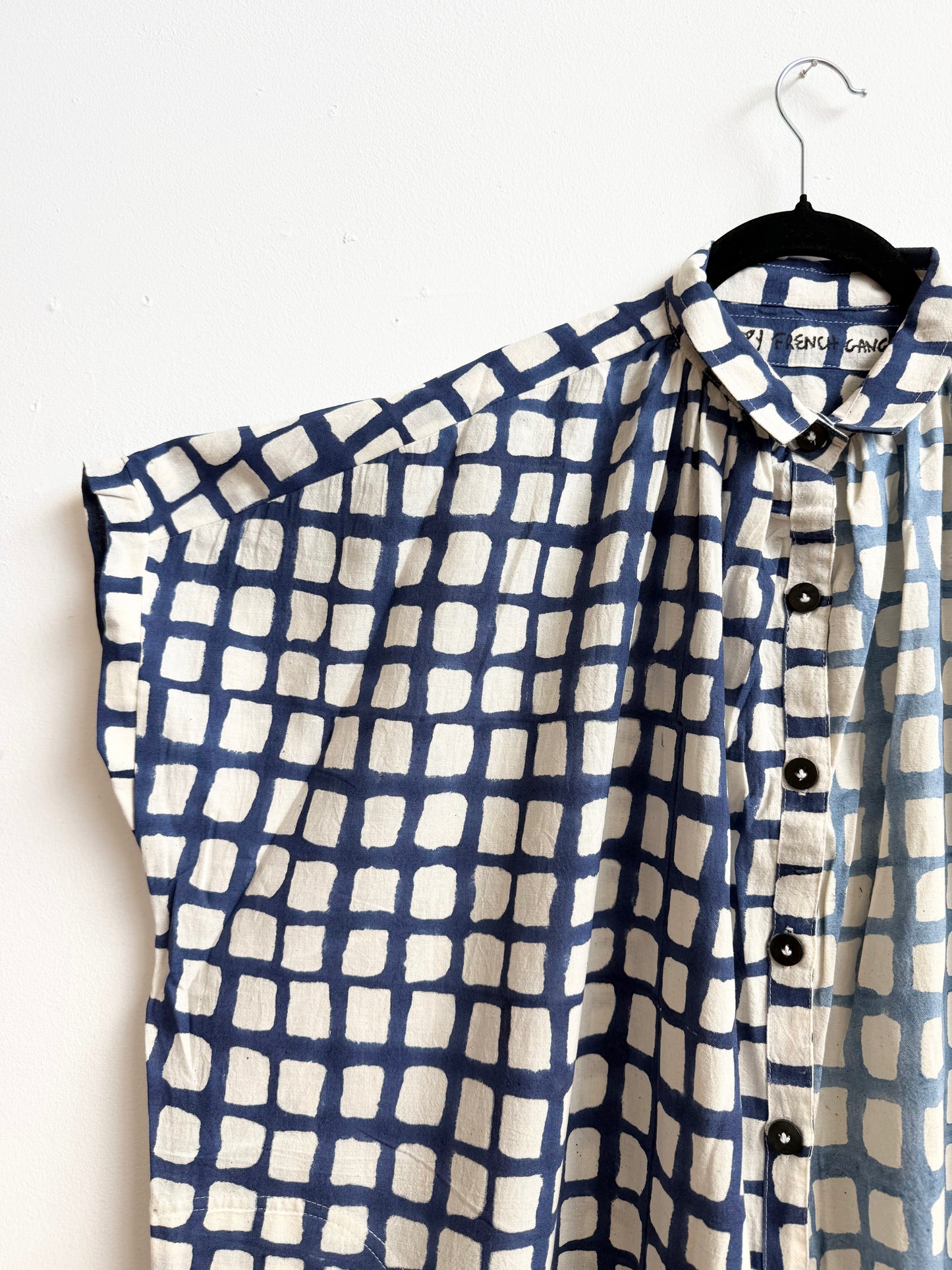 Elise Grid Dark & Light Blue