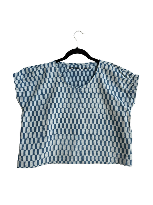 Zélia Top Indigo Petit Rectangle