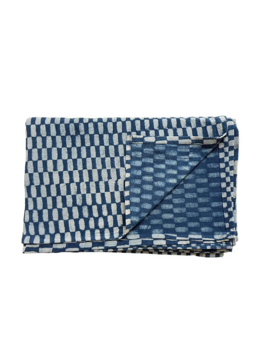 Throw / Bed Throw Indigo Petit Rectangle - 90x68in