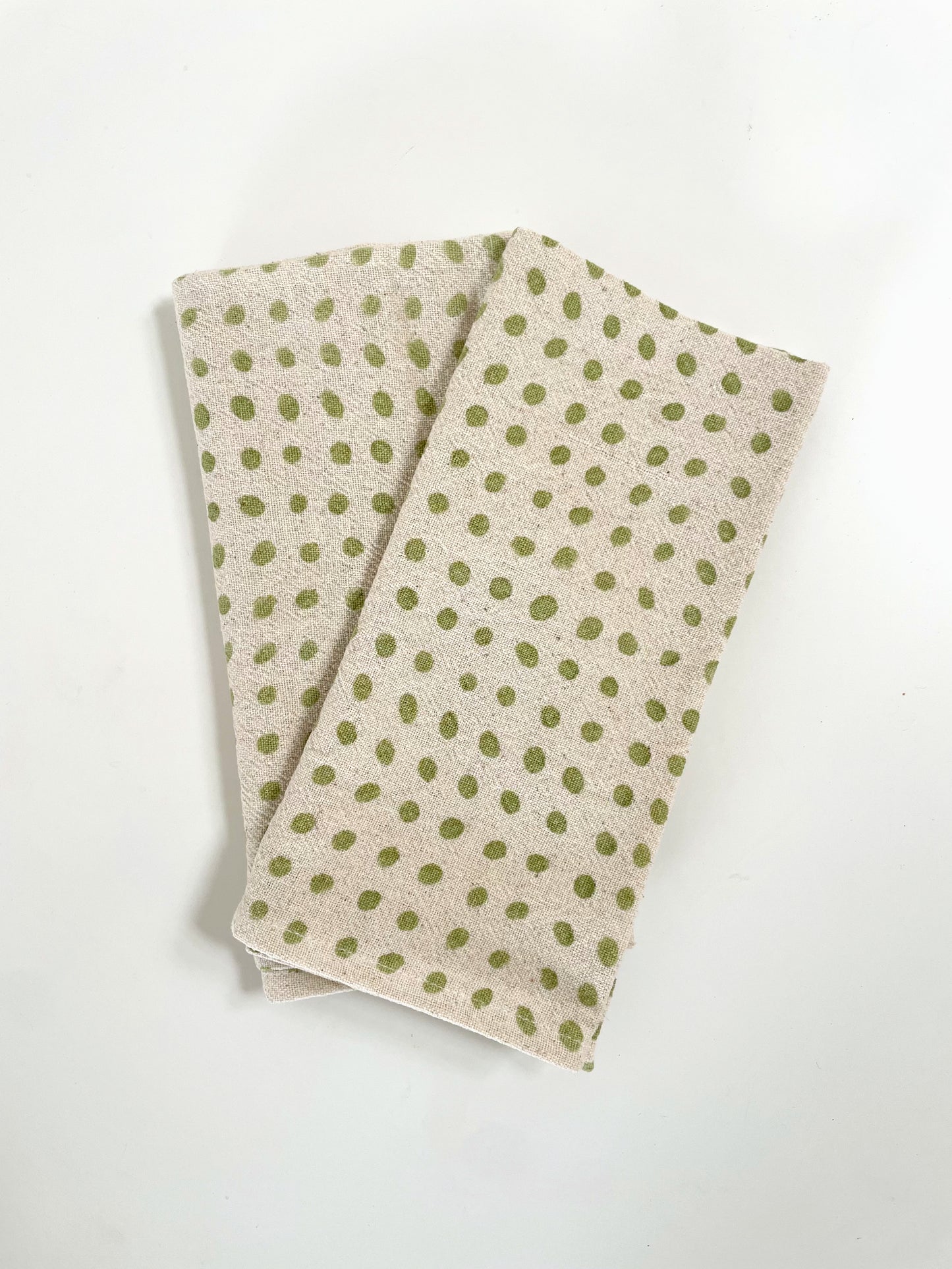 Green Dots Napkins - Set of 2