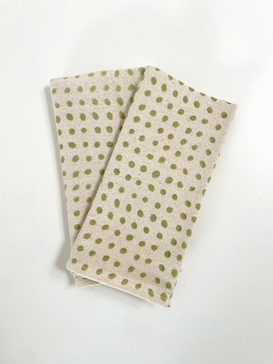 Green Dots Napkins - Set of 2