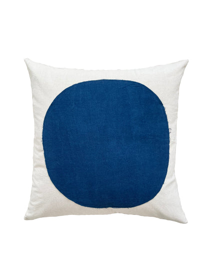 Indigo Moon & White Pillow 28x28in