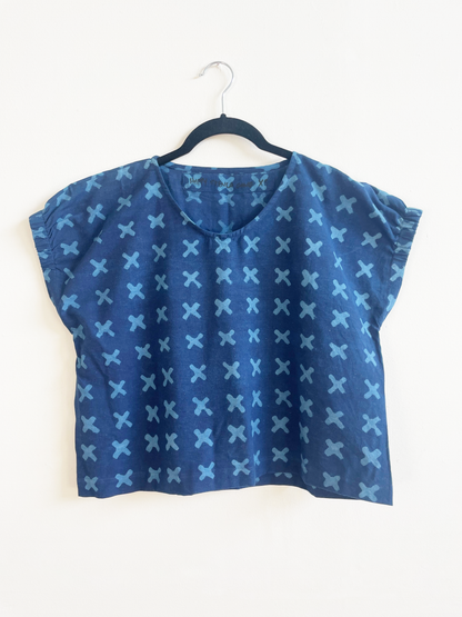 Zélia Top Indigo Cross