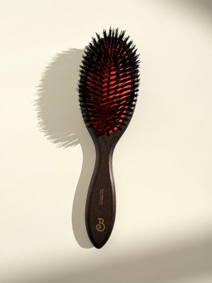 Large French Pneumatic Brush with Wild Boar - 100% natural