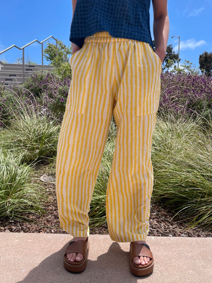 Omar Yellow Rayé Pants