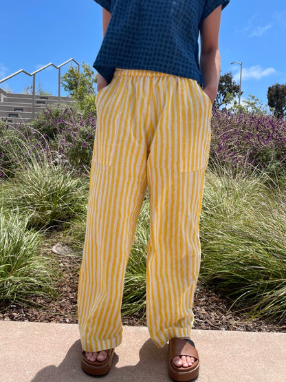 Omar Yellow Rayé Pants