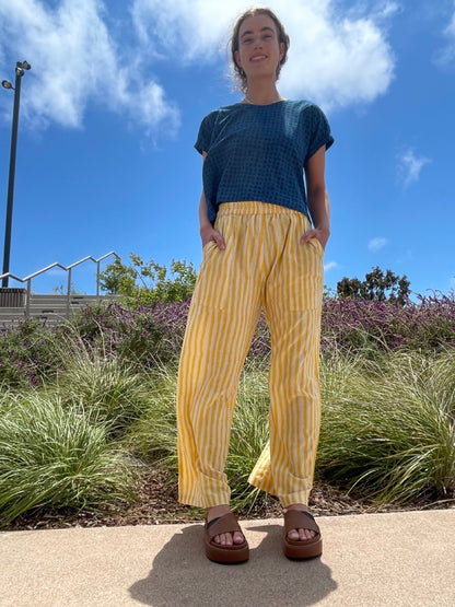 Omar Yellow Rayé Pants
