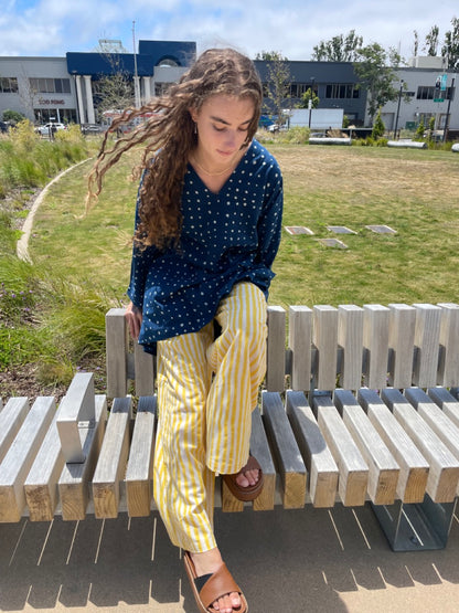 Omar Yellow Rayé Pants