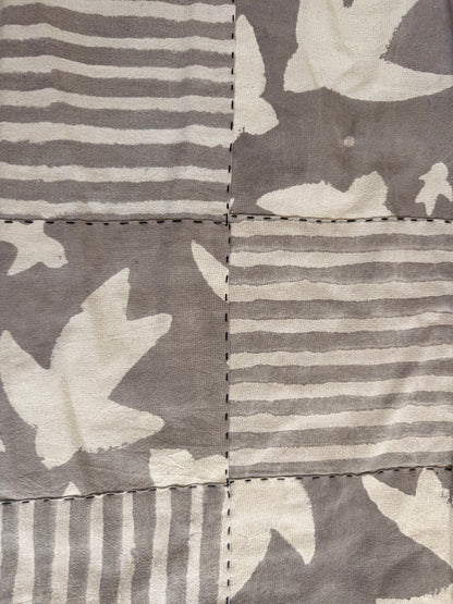 One of a Kind Grey Quilt 75x55in