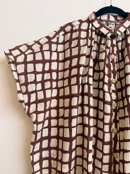 Elise Grid Brown