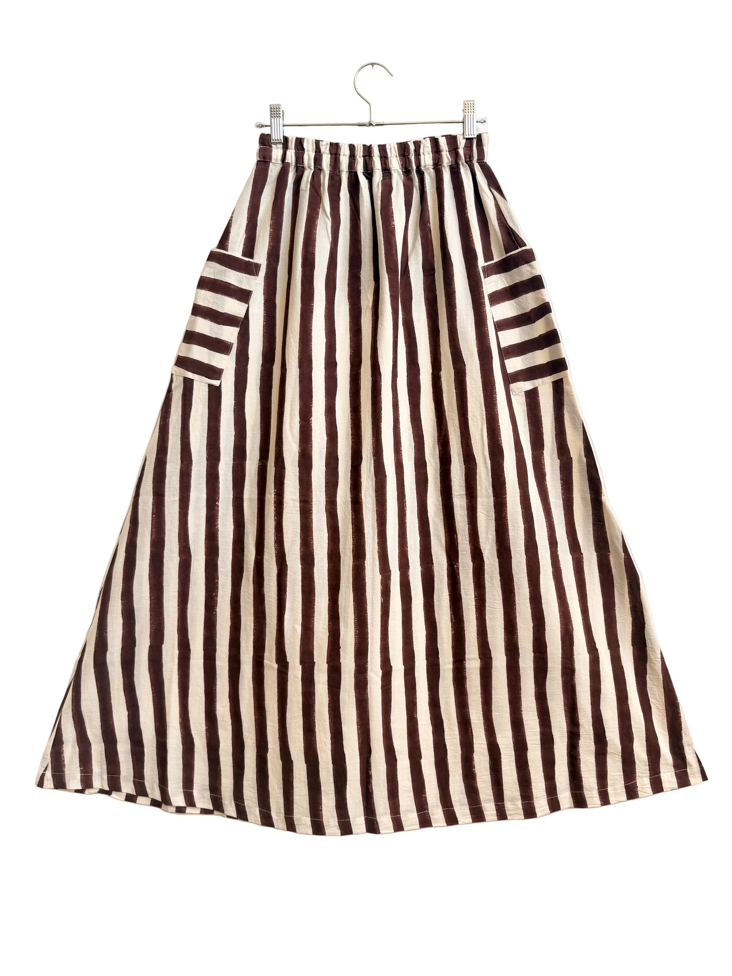Tilda Skirt Brown Stripes