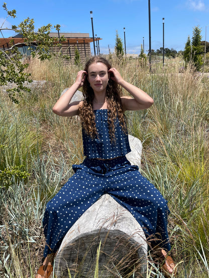 Marius Indigo Dots Uni-Size