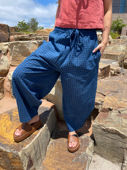 Marius Dark Indigo Check Uni-Size