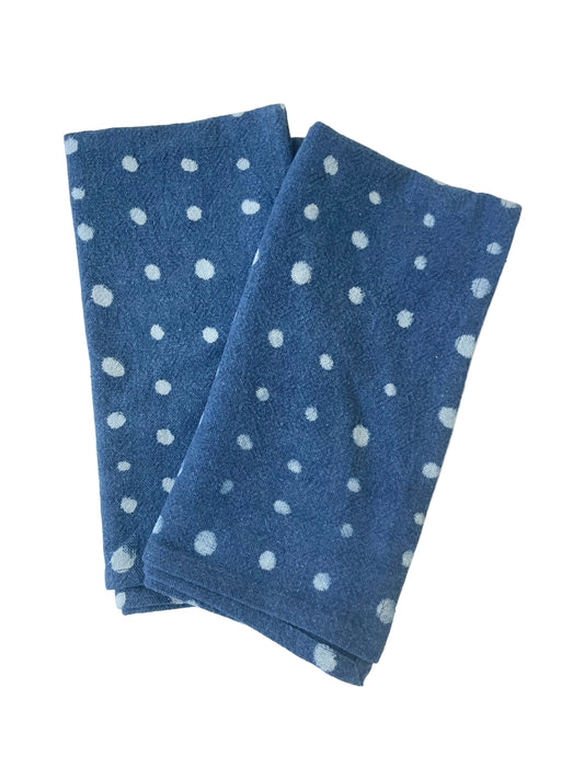 Indigo Dots Napkins - Set of 2