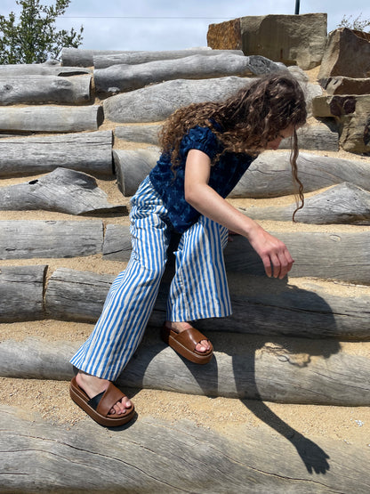 Omar Blue Rayé Pants